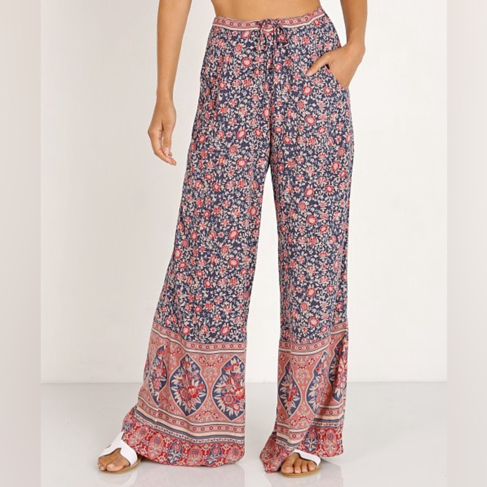 Spell & the Gypsy Collective Jasmine Floral Palazzo Pants Sz L
